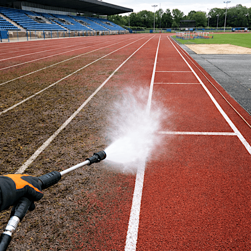 Athletics grounds jet washing maintains the competition and training venues that support athletic excellence