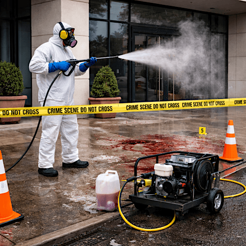 Crime Scene Jet Washing