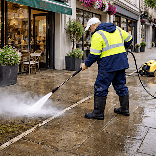 shops jet washing