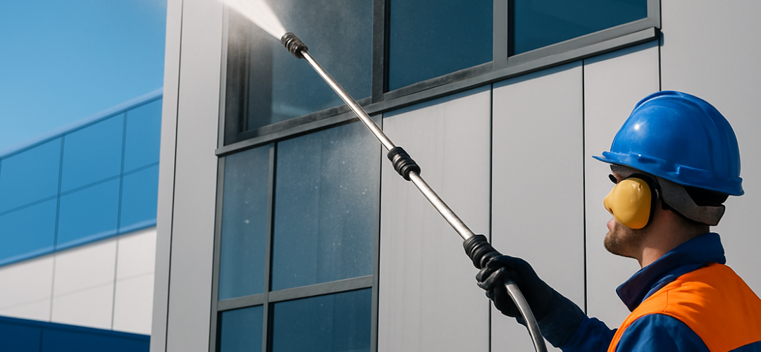 The Untapped Potential of Jet Washing for Energy Efficiency: How Cleaning Exteriors Reduces Heating and Cooling Costs for Commercial Buildings
